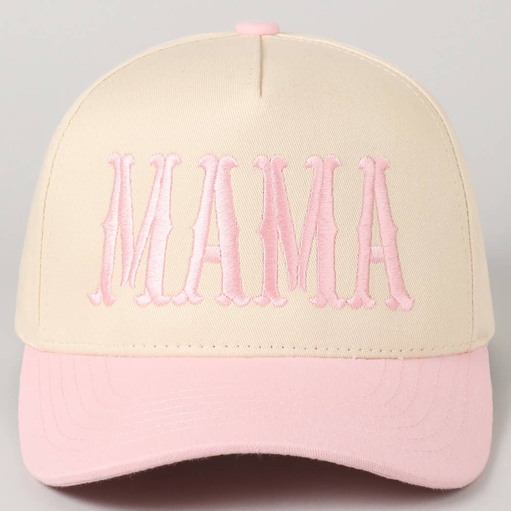 MAMA Typographic Design Embroidery Cap