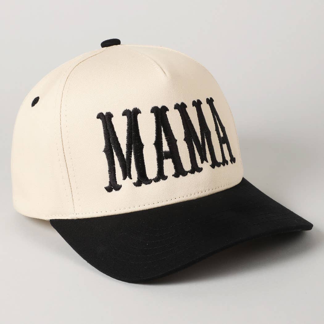 MAMA Typographic Design Embroidery Cap