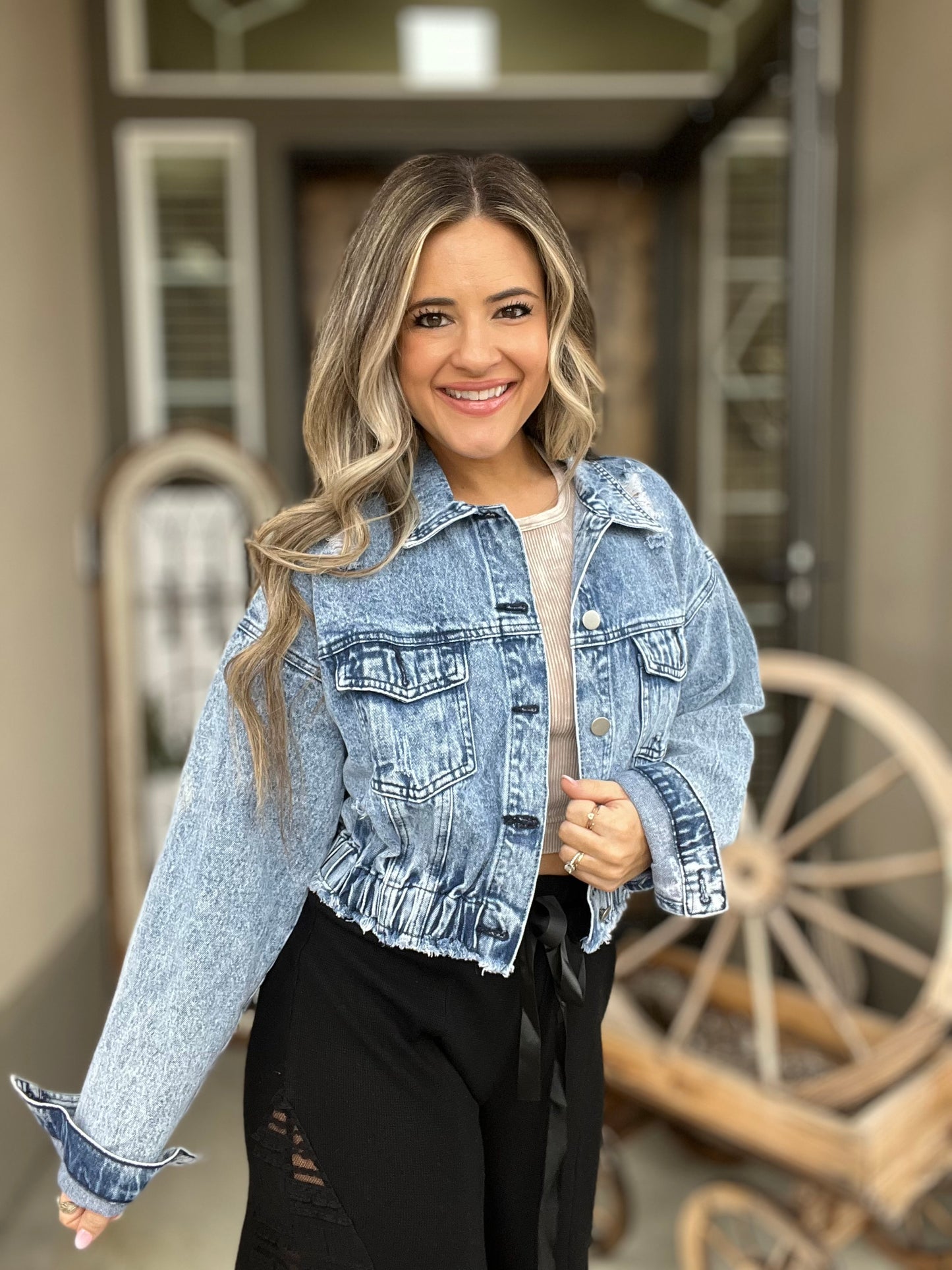 Ripped raw Cropped Denim