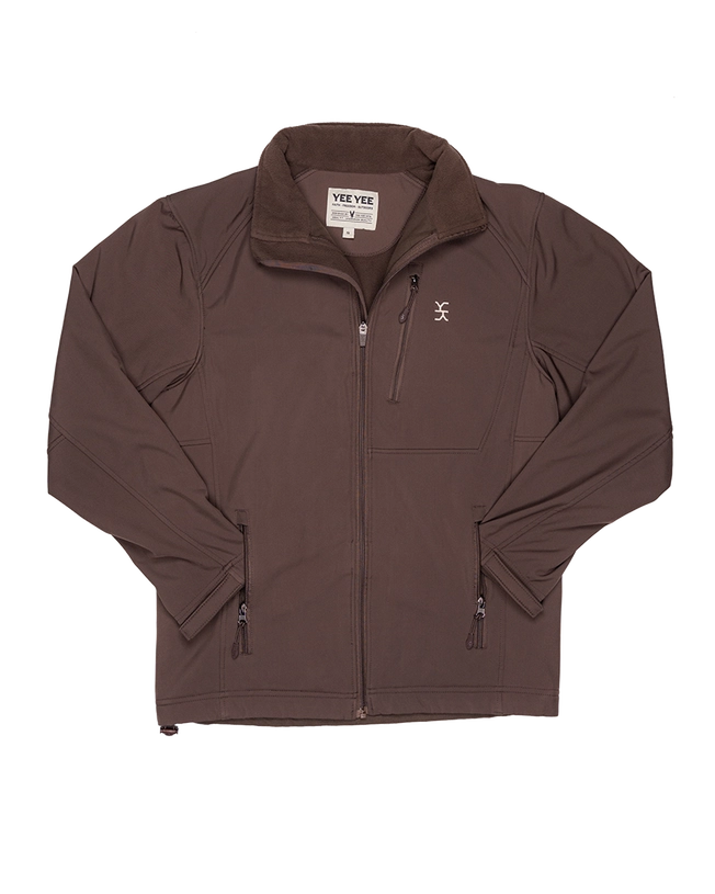 Chocolate Softshell Jacket with Concealed Carry Pockets