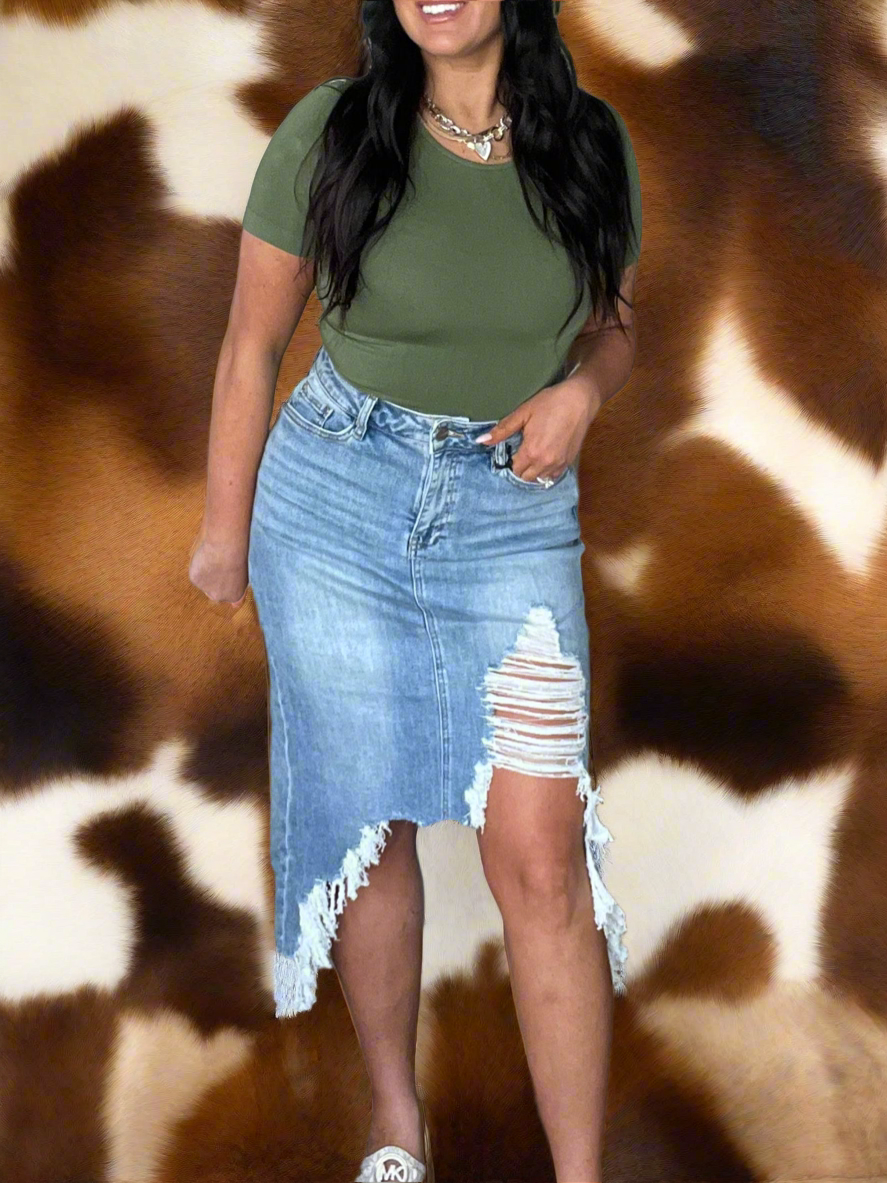 Peyton HIGH WAISTED MIDI SKIRT