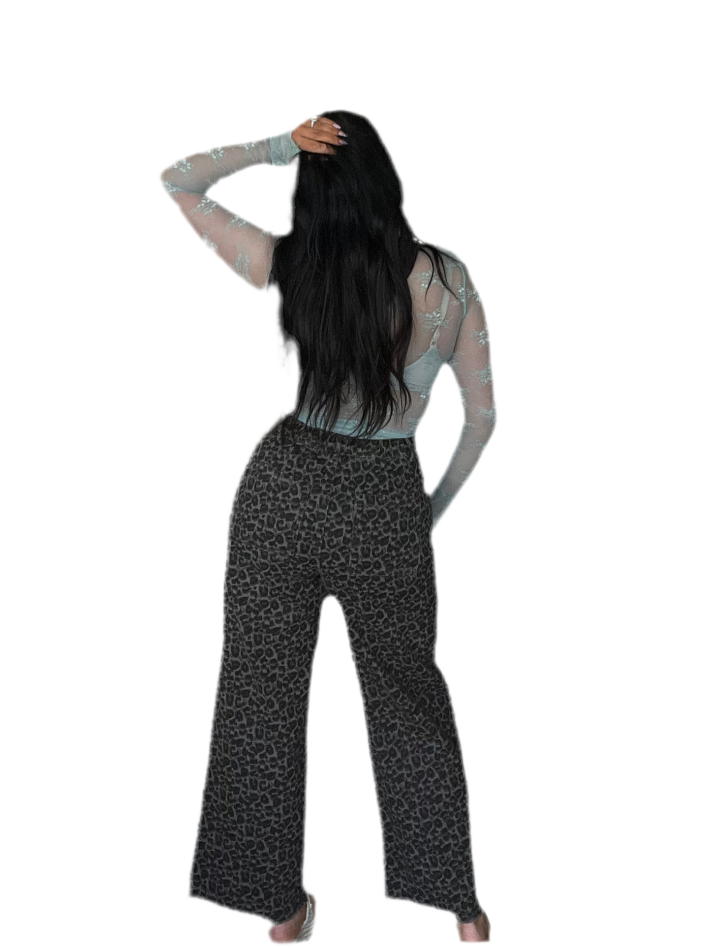 Leopard Printed Straight Pants