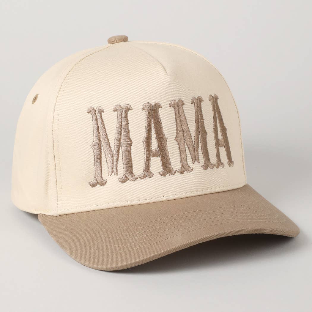MAMA Typographic Design Embroidery Cap