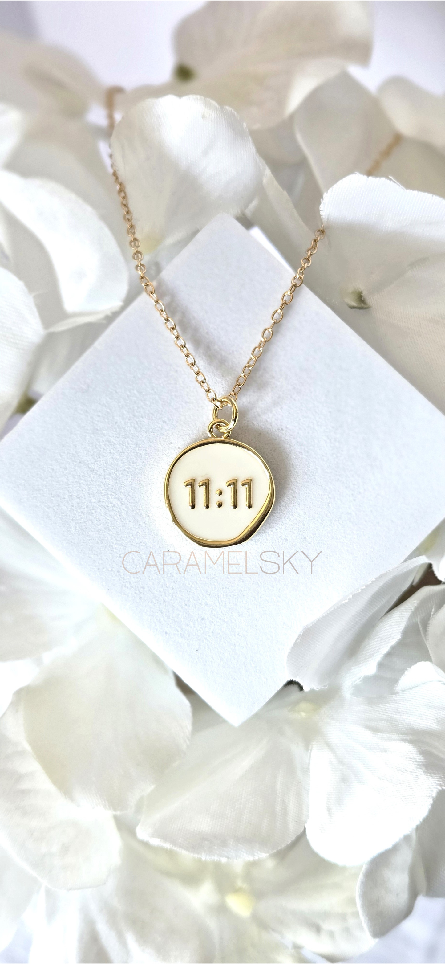 11:11 Angel 18k gold Necklace