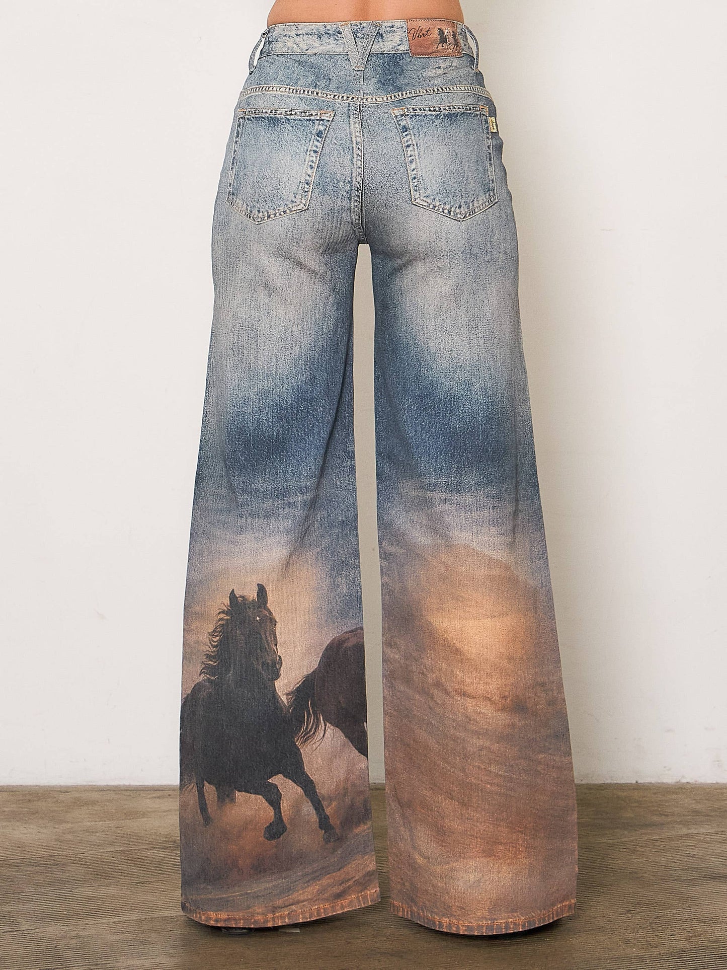 Wild Horses Print Jeans