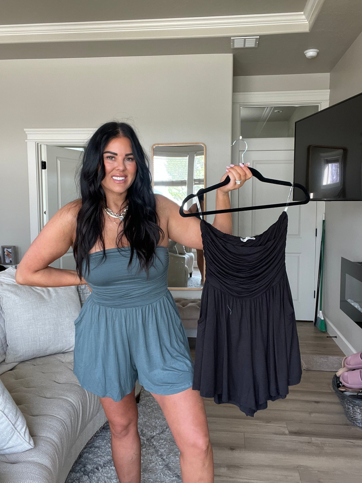 Double Layered Butter Tube Romper