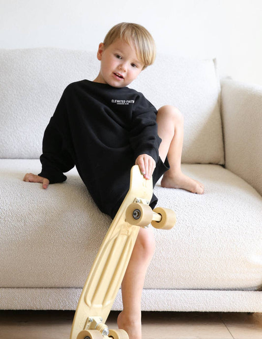 Kingdom Club Black Kids Crewneck