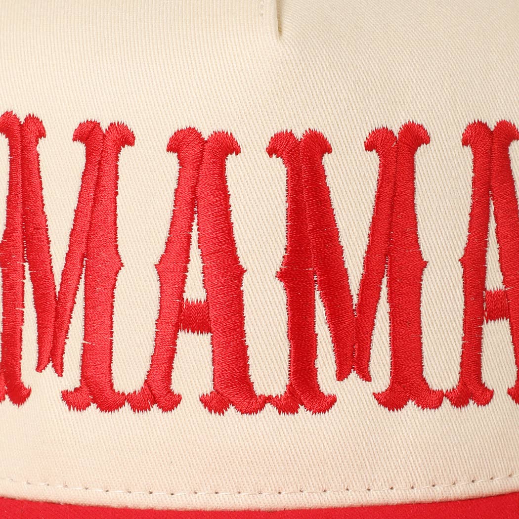 MAMA Typographic Design Embroidery Cap