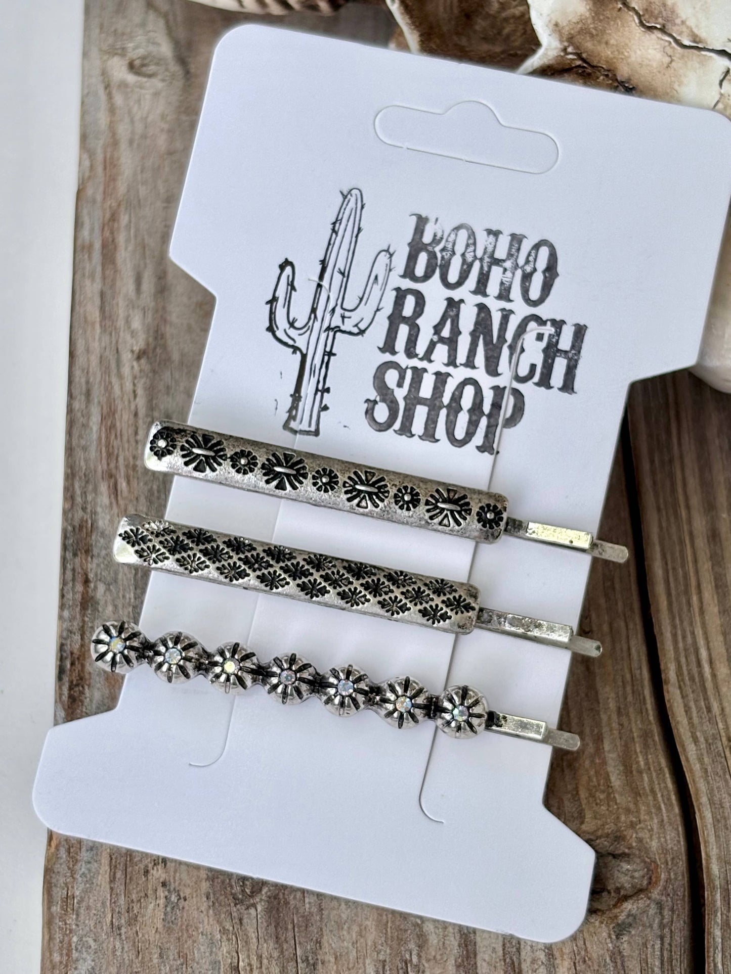 3pc Western Aztec Turquoise Bobby Pin Set