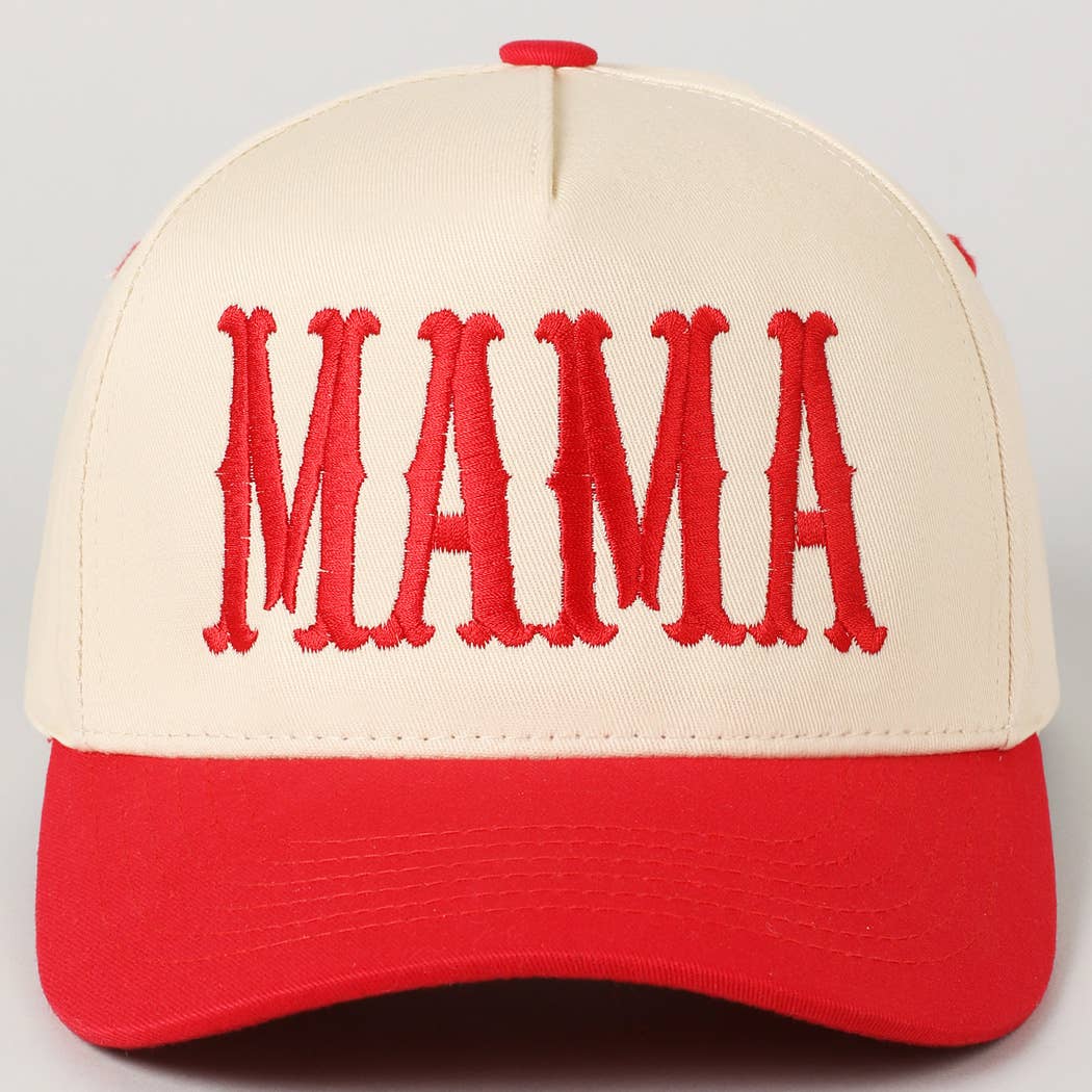 MAMA Typographic Design Embroidery Cap