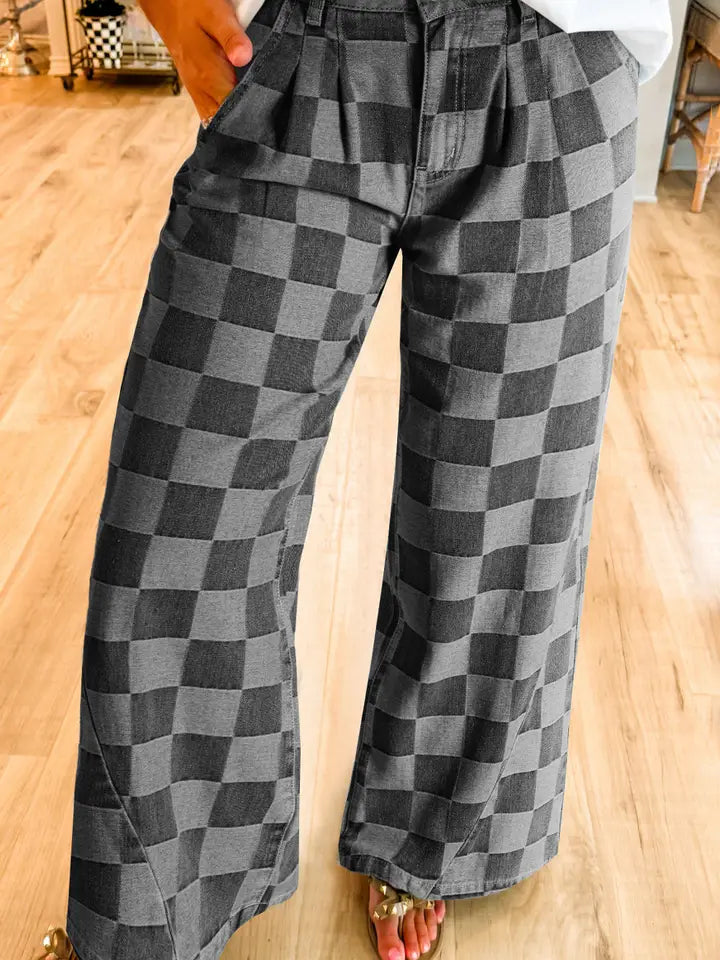 Charlie Checkered Denim