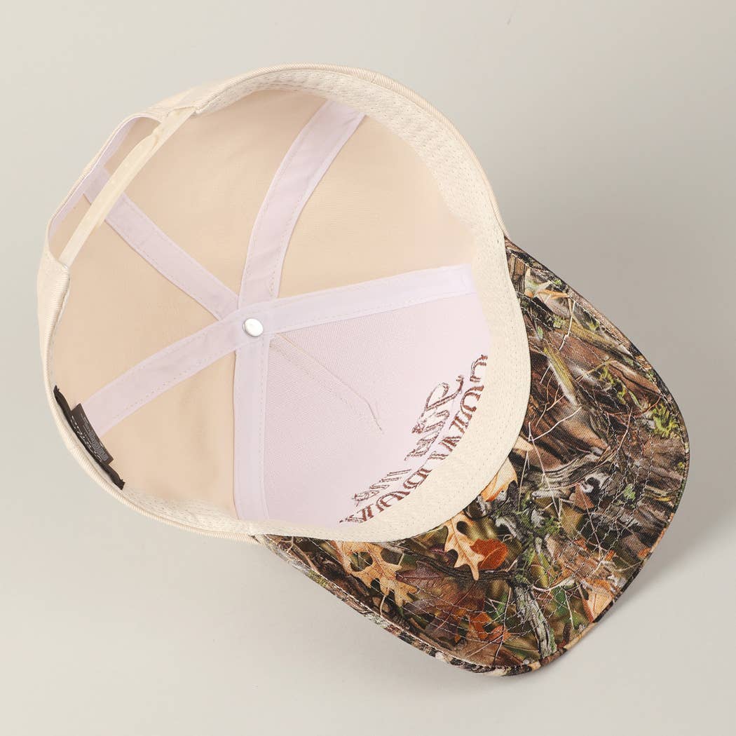 Kiss Me Cowboy Embroidery Realtree Two-Tone Cap