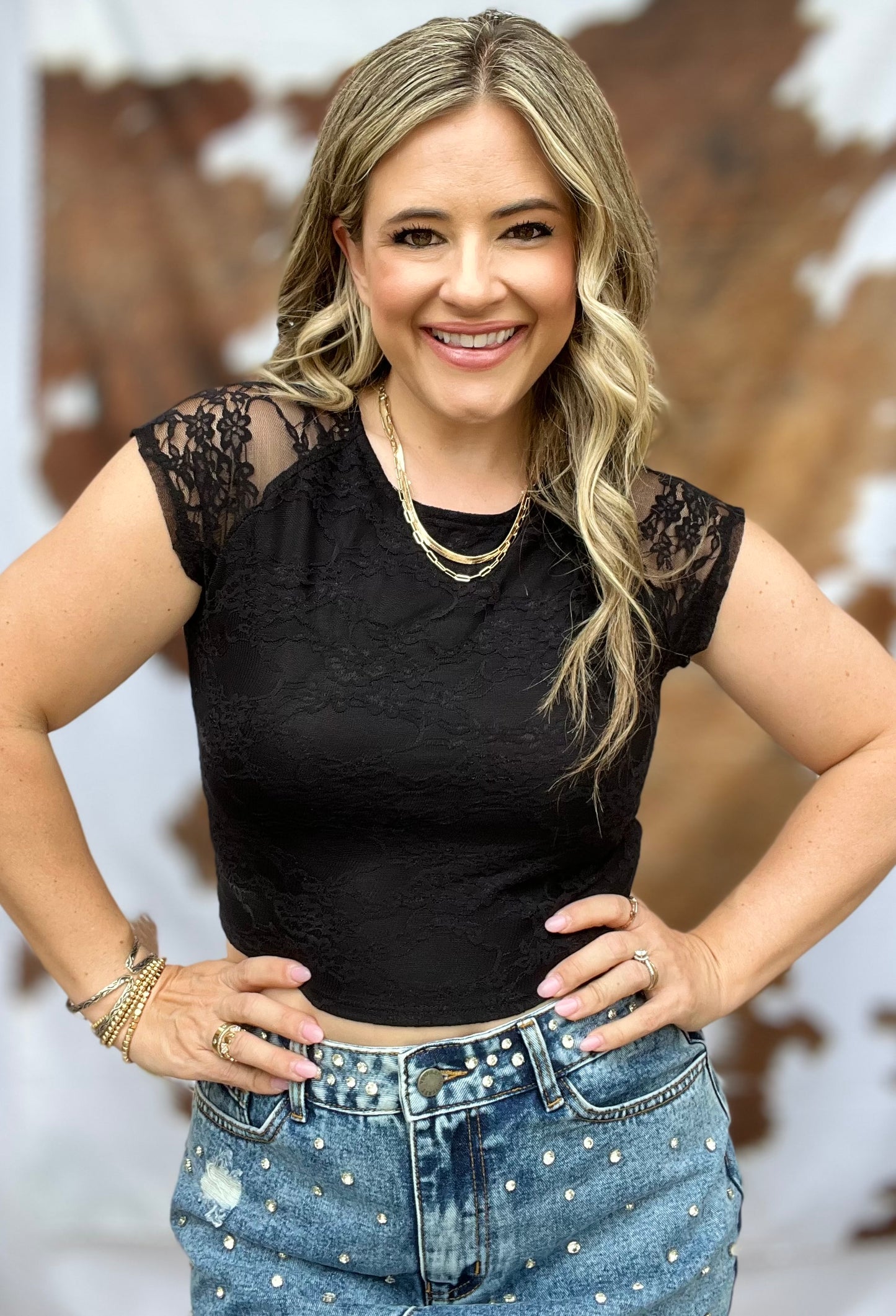 Pretty Woman Floral Lace Crop Top