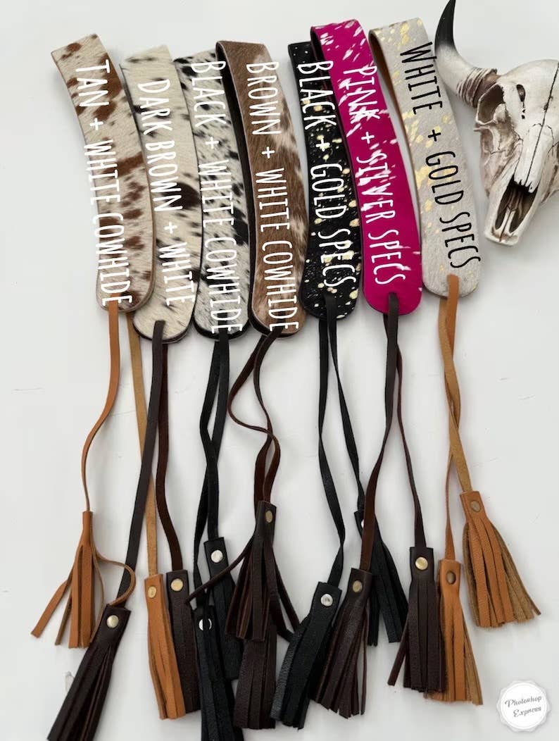 COWHIDE HAT BAND Leather Hat Band leather ties