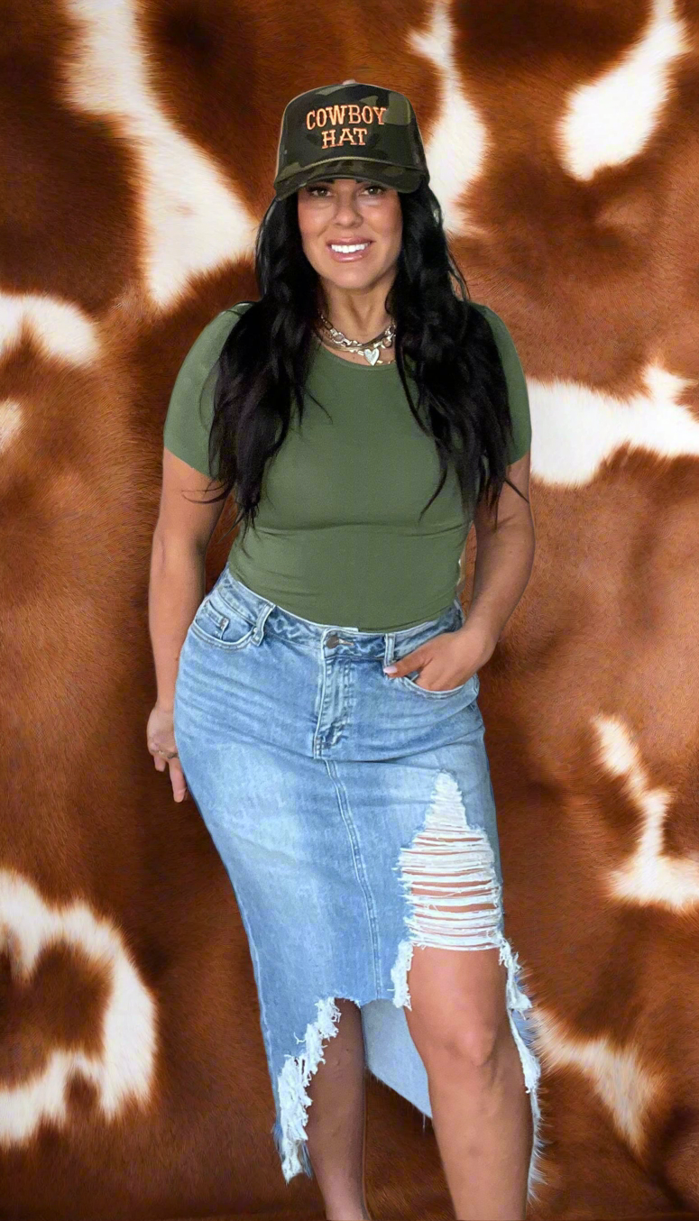 Peyton HIGH WAISTED MIDI SKIRT