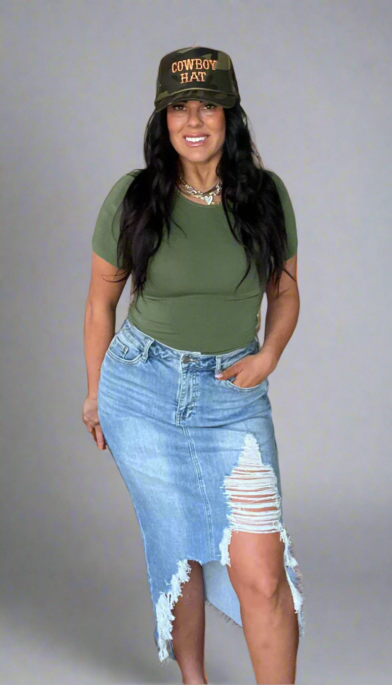 Peyton HIGH WAISTED MIDI SKIRT