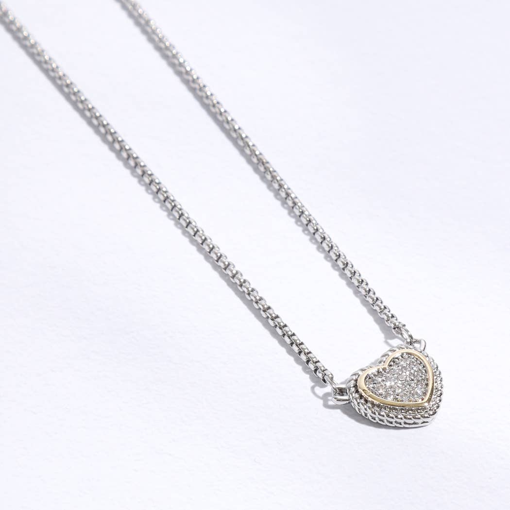 Heart Pendant Multi-Toned Necklace