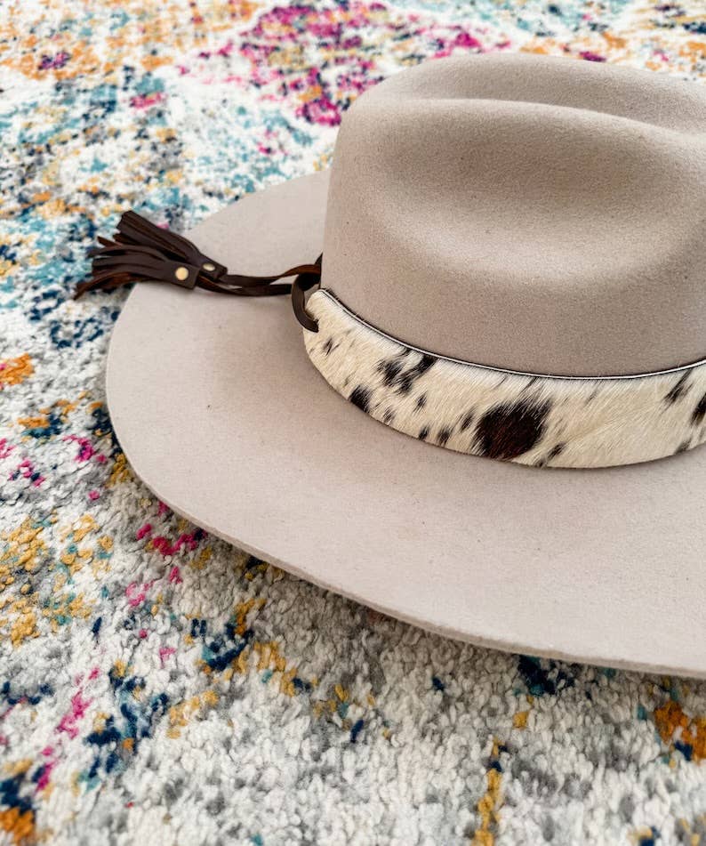 COWHIDE HAT BAND Leather Hat Band leather ties
