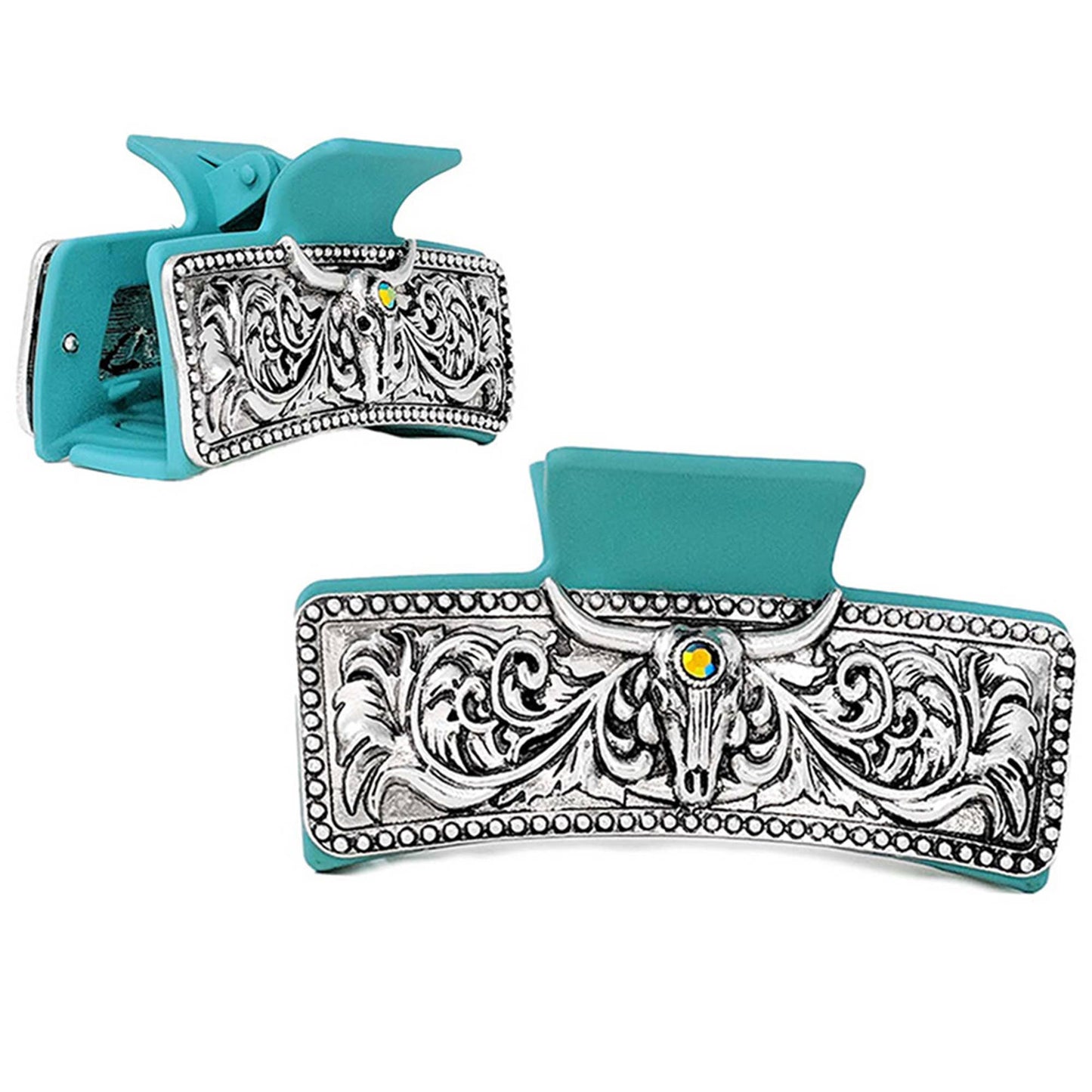 Western Bull Hair Clip