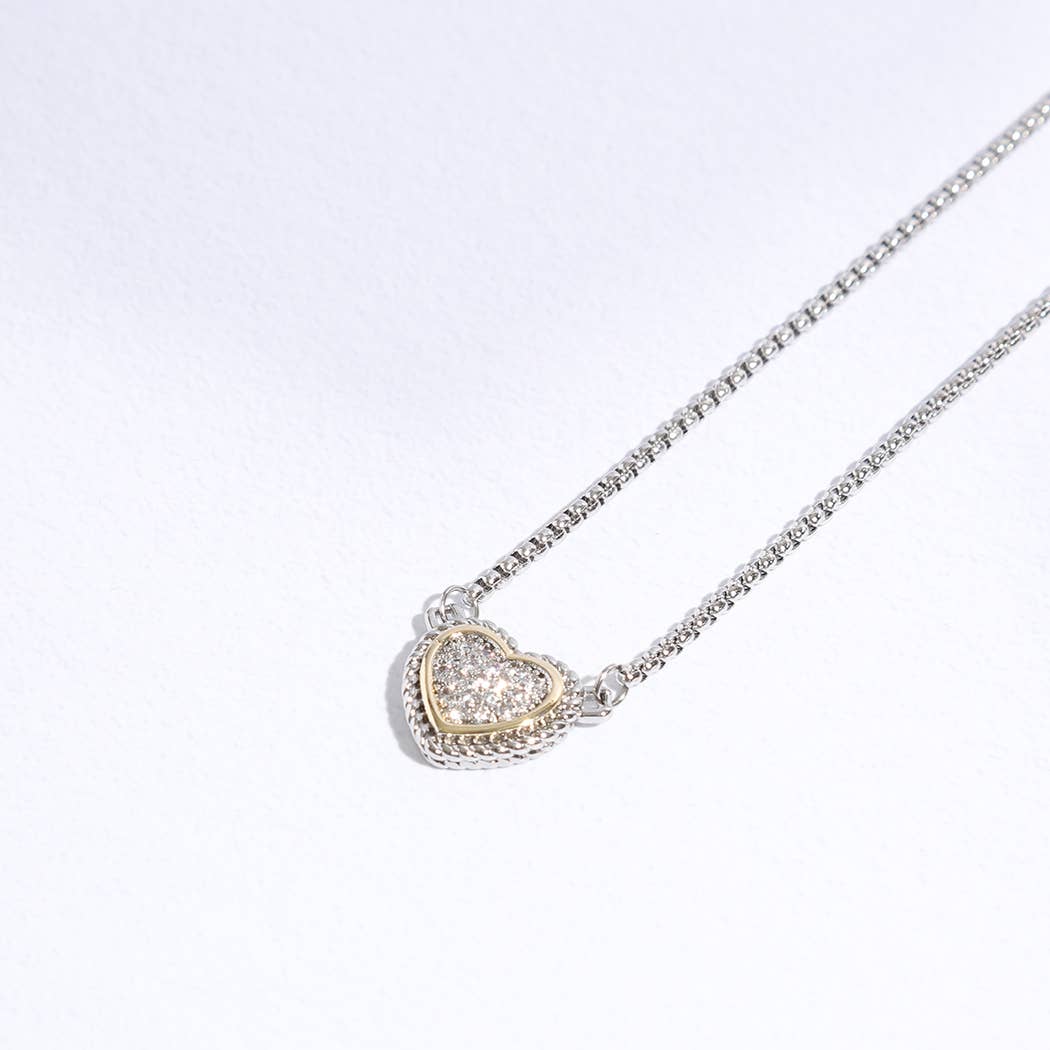 Heart Pendant Multi-Toned Necklace