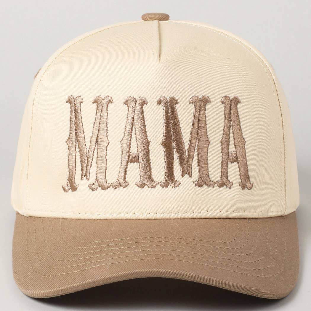 MAMA Typographic Design Embroidery Cap