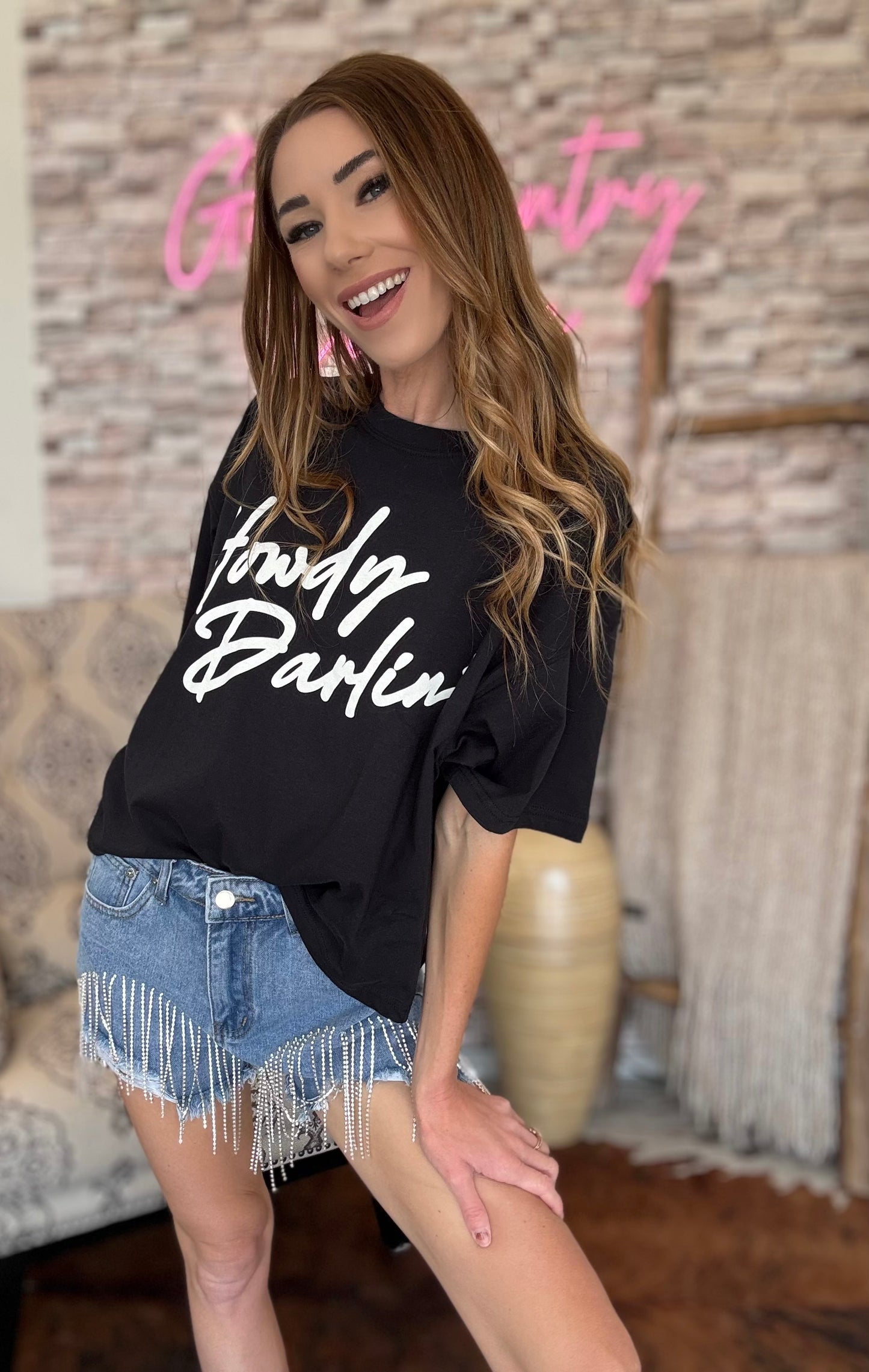 HOWDY DARLIN' GRAPHIC CROP