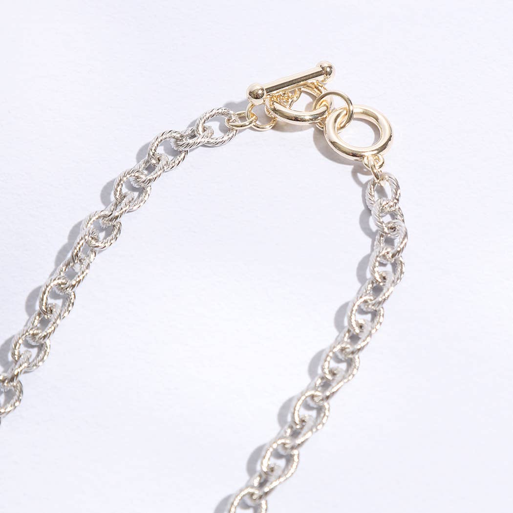 Peyton Heart Charm Link Chain Necklace