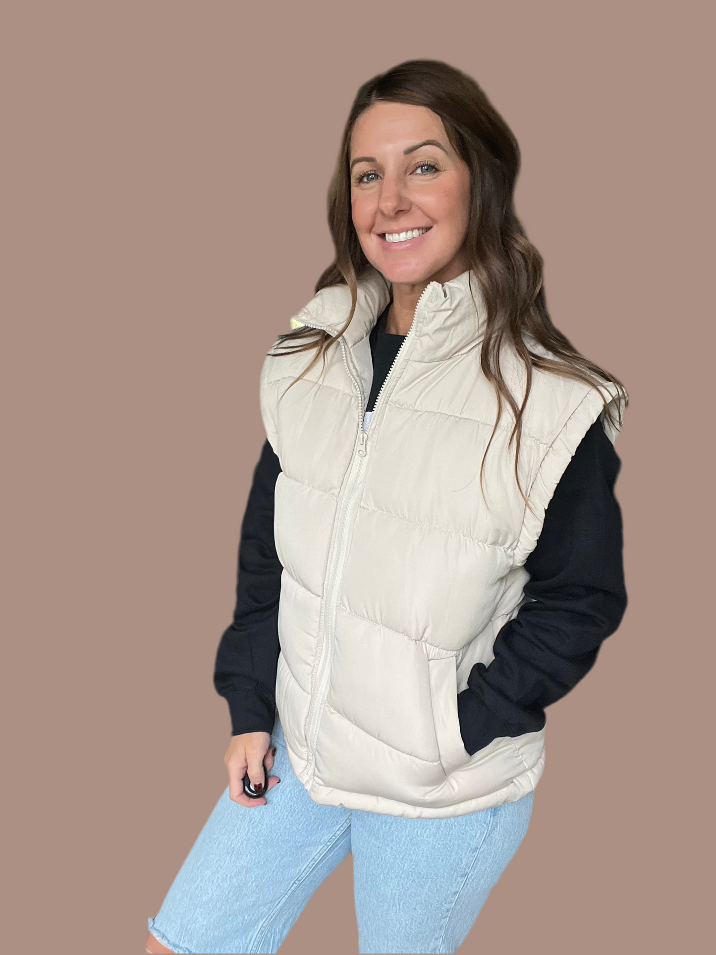 Comfy Zipper Puffer Vest
