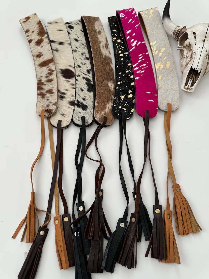 COWHIDE HAT BAND Leather Hat Band leather ties