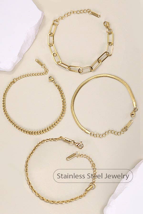 STAINLESS STEEL WATERPROOF TARNISH FREE BRACELET