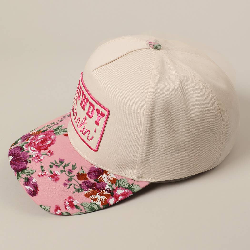 HOWDY Darlin' Embroidery Patch Floral Hat