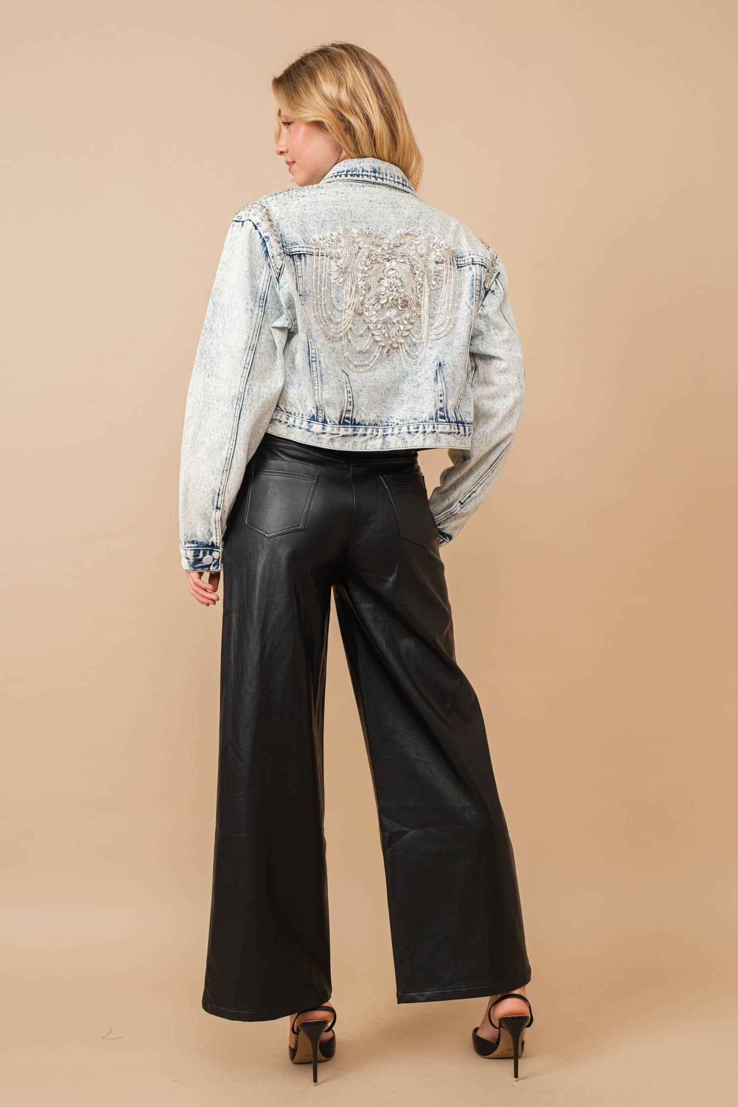 Rhinestone Rodeo Beaded Denim Jacket