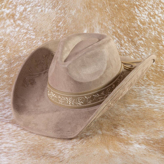 Embroidered Vines Western Cowboy Hat