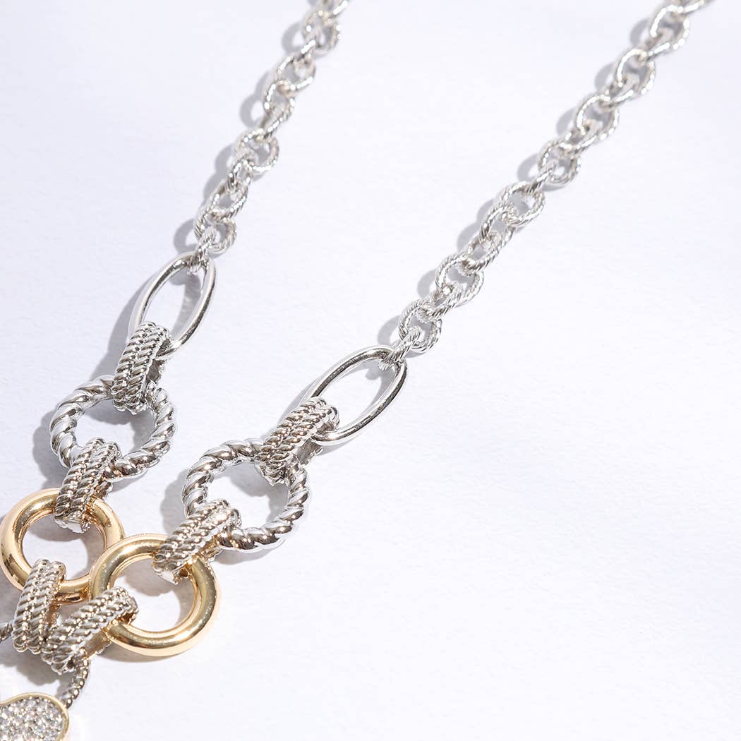 Peyton Heart Charm Link Chain Necklace