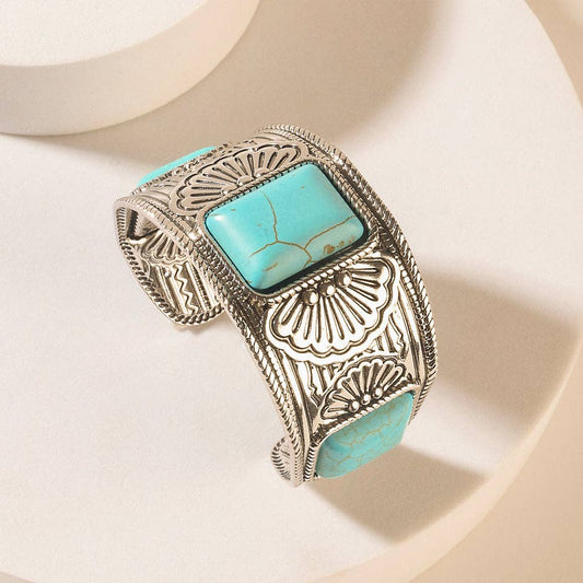 Desert Sentinel Bracelet in Navajo Teal