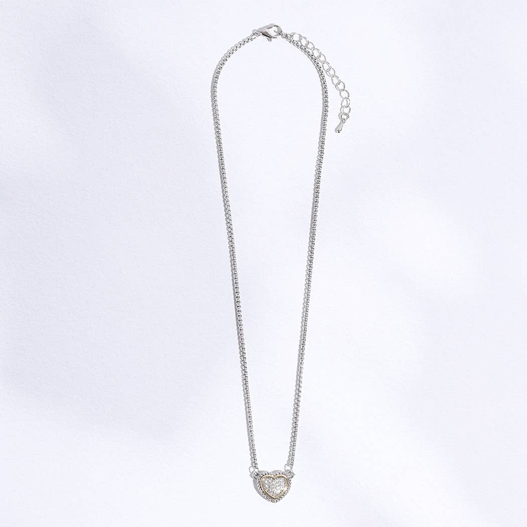 Heart Pendant Multi-Toned Necklace