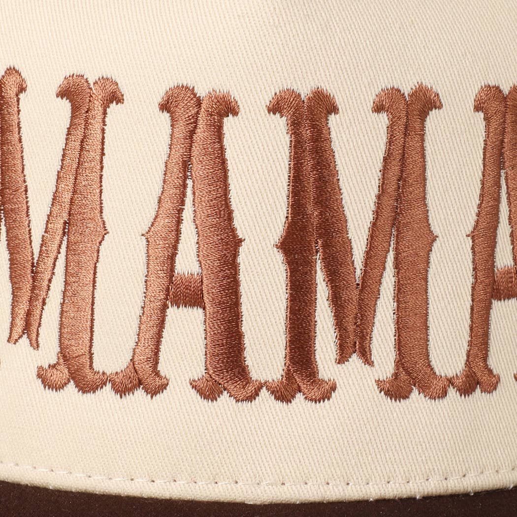 MAMA Typographic Design Embroidery Cap