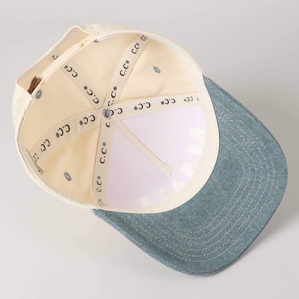 MAMA Typographic Design Embroidery Cap