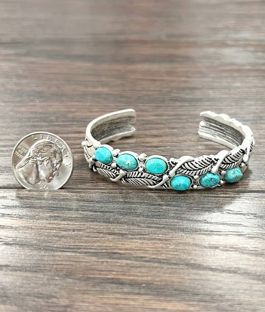 Emmeshed Turquoise Cuff Bracelet