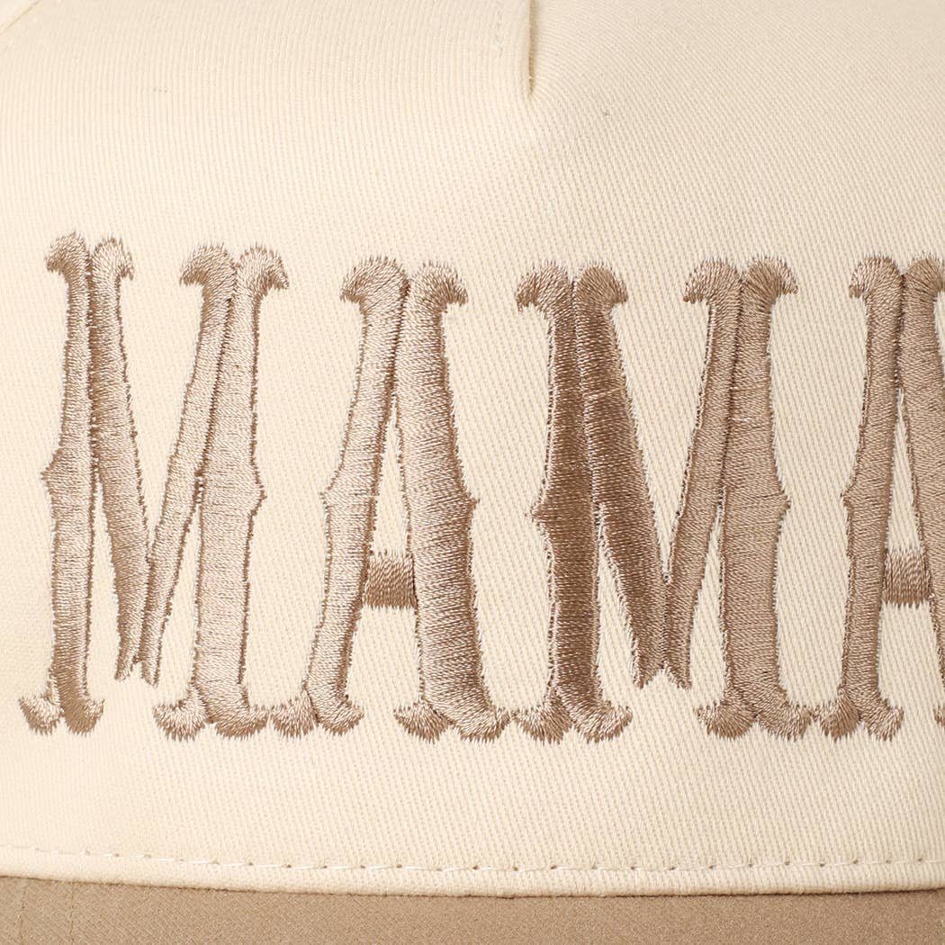MAMA Typographic Design Embroidery Cap