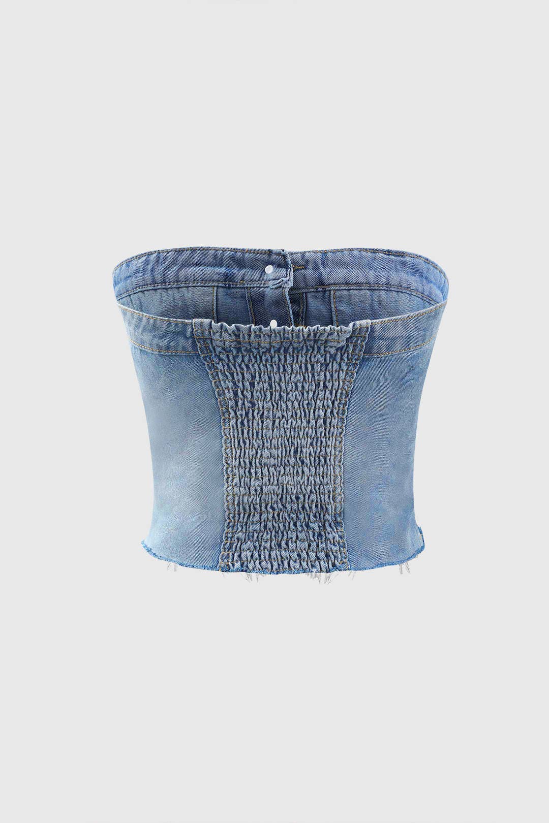 Wrapped Denim Corset Top