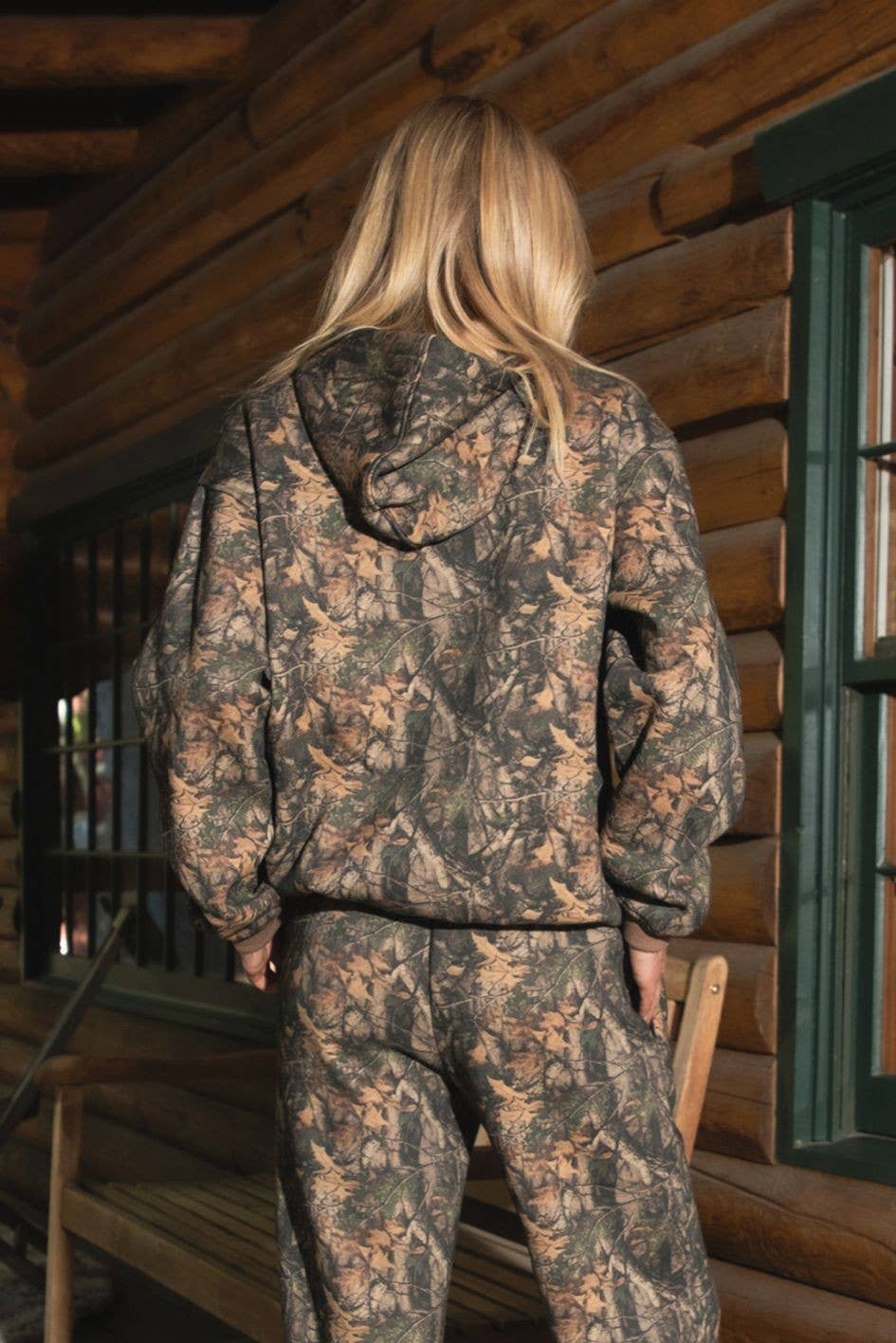 BAYOU Dark Woodland Camo Lounge Fleece Classic Hoodie