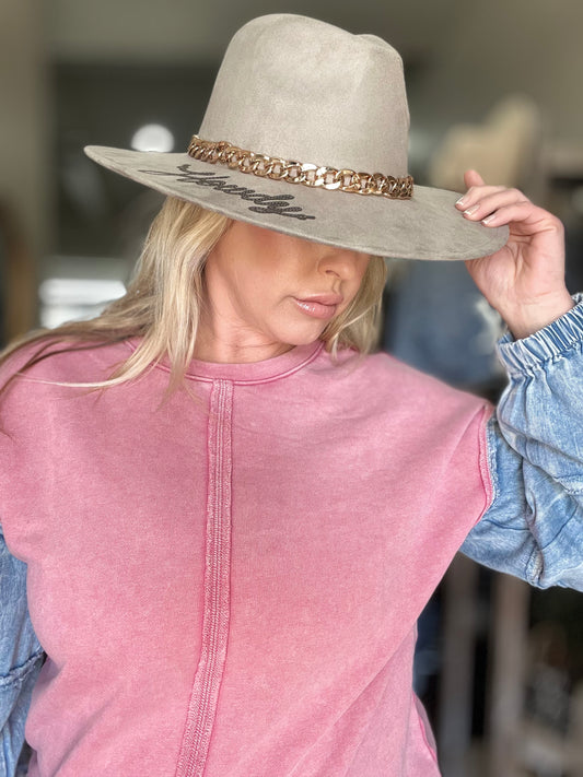 Howdy Western Burnt Hat