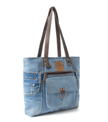 Ashley Denim Tote Crossbody Bag
