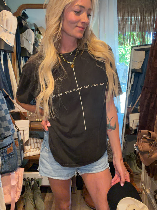 THE WAY THE TRUTH AND THE LIFE MINERAL GRAPHIC TEE
