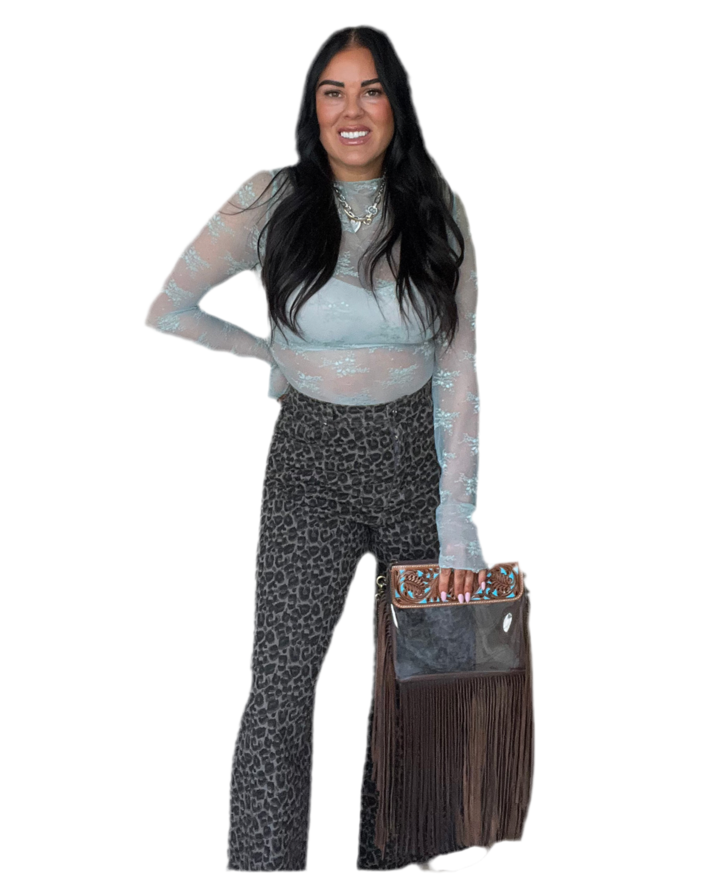 Leopard Printed Straight Pants