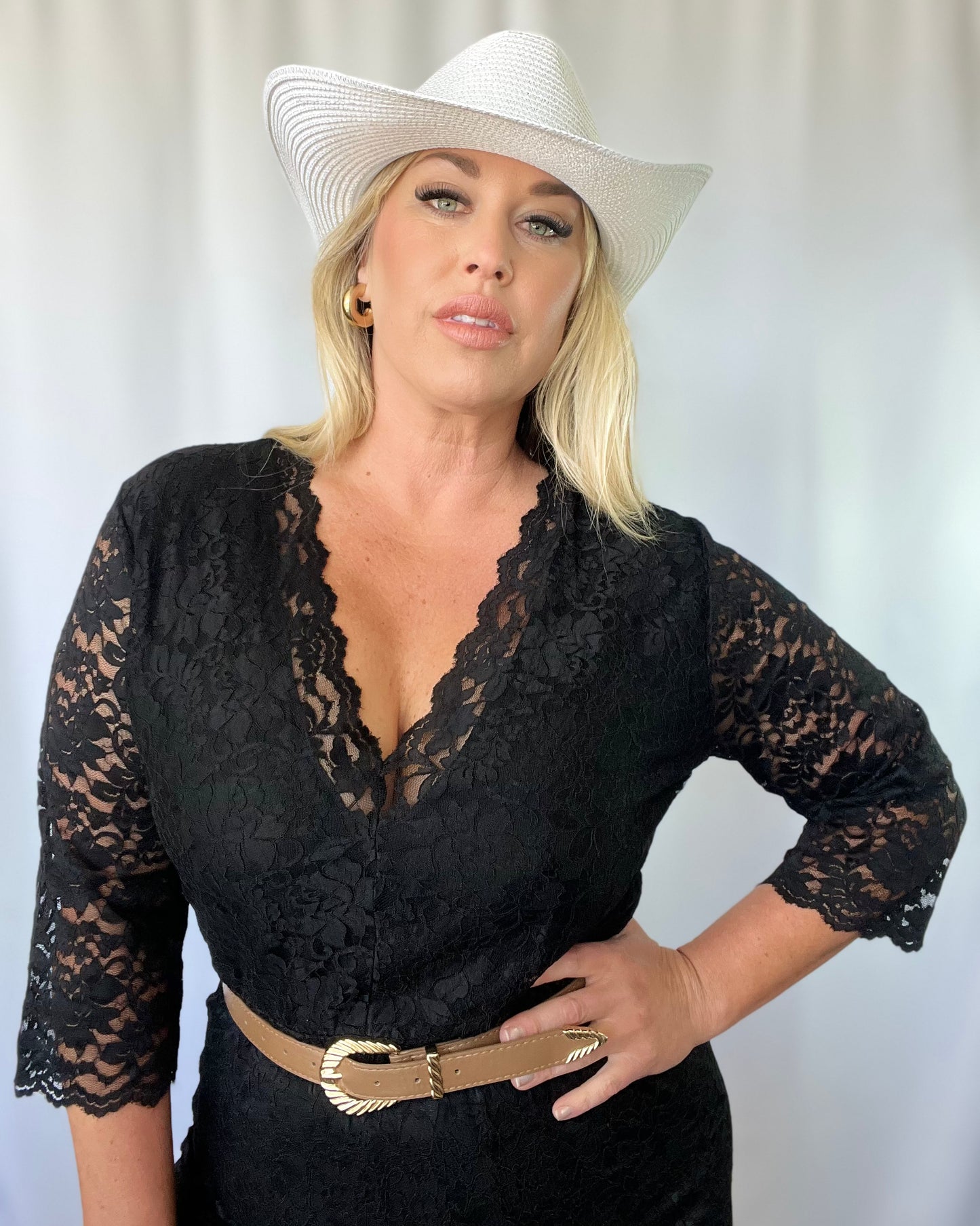 Lainey Lace Up Romper