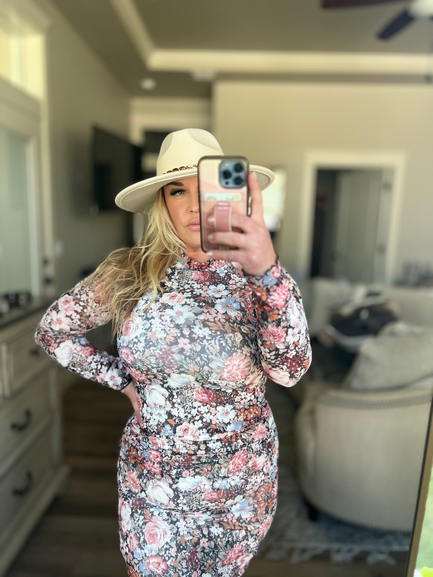 Stephanie Floral All over Midi Dress