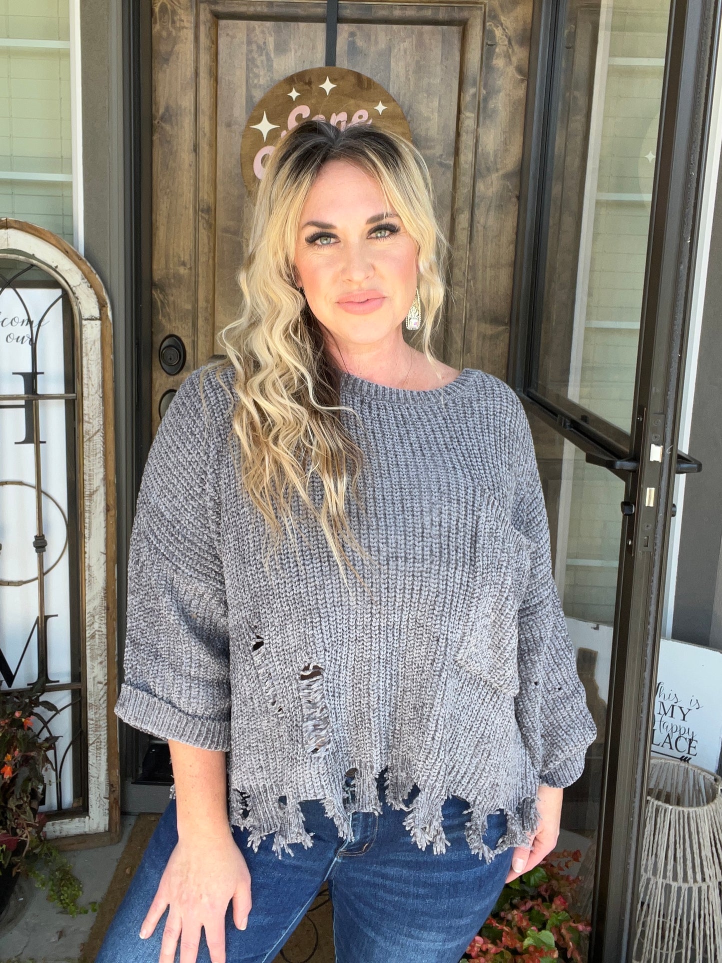Ripped Raw Oversized Pullover