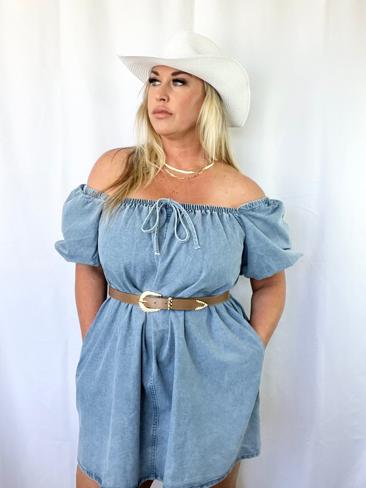 Denim Oversized Babydoll Dress